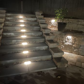 Stoneman Construction & Landscaping - New stone steps with lights - Landscaping Near Me - Alexandria, Virginia
