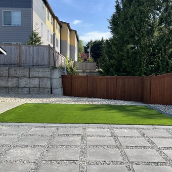 J D Landscape & More - After pic...spaced pacers with gravel and artificial grass - Landscaping Near Me - Everett, Washington J D Landscape & More - After pic...spaced pacers with gravel and artificial grass - Landscaping Near Me - Everett, Washington