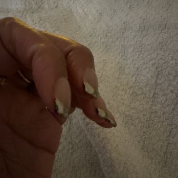 Great Nails - You can see the black polish in the corners - Nail Salons Near Me - Austin, Texas Great Nails - You can see the black polish in the corners - Nail Salons Near Me - Austin, Texas
