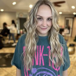 417 Social Hair Haus - We added a few lowlights and 2 rows or 20" Extensions