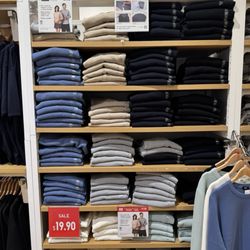 Uniqlo - Long Sleeve Sweaters (good quality). OG price $50, on sale for $20 (beige, aqua). Rest on sale after summer.