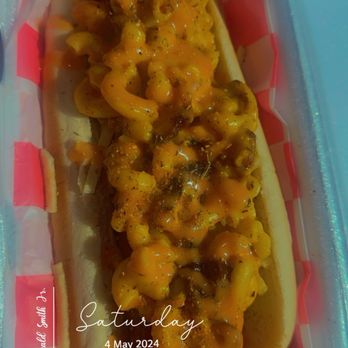 Fatman Hotdogs & More - Mac Daddy Sausage Sandwich - Food Stands Near Me - Miami, Florida