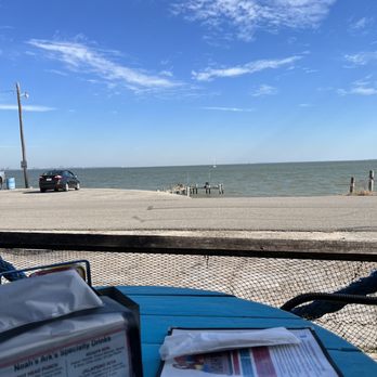 Noah's Ark Bar & Grill - Downstairs outside patio overlooking the ocean. - Seafood Near Me - Bacliff, Texas Noah's Ark Bar & Grill - Downstairs outside patio overlooking the ocean. - Seafood Near Me - Bacliff, Texas