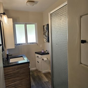 Pelayo Handyman Services - Bathroom remodeling.. new shower was moved over by the window toilet was moved where the shower was , vanity moved on opposite wall - Handyman Near Me - Lemon Grove, California Pelayo Handyman Services - Bathroom remodeling.. new shower was moved over by the window toilet was moved where the shower was , vanity moved on opposite wall - Handyman Near Me - Lemon Grove, California