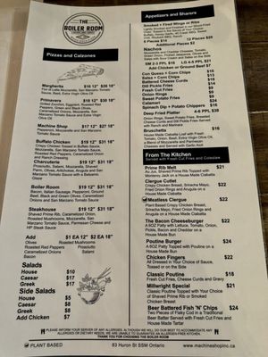 Menu photo 4 The Boiler Room Sault Sainte Marie, ON Menu photo 4 The Boiler Room Sault Sainte Marie, ON