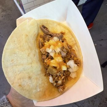 Carnitas Quiroga - How nice! They have a FULL size sample taco! - Mexican Near Me - National City, California Carnitas Quiroga - How nice! They have a FULL size sample taco! - Mexican Near Me - National City, California