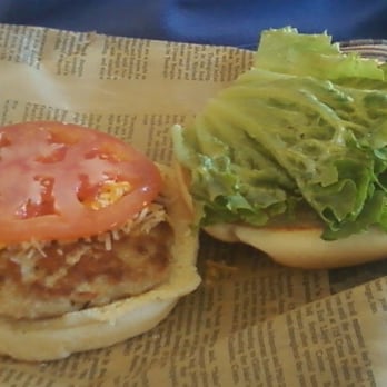 Wayback Burgers - Turkey burger with lettuce and tomato - Burgers Near Me - Torrington, Connecticut Wayback Burgers - Turkey burger with lettuce and tomato - Burgers Near Me - Torrington, Connecticut