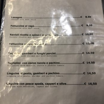 L'Archetto di Cavour - Menu as of April 2018 - Italian Near Me - Rome, RM