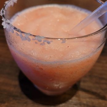 Outback Steakhouse - Strawberry Margarita with ice salt around the rim - Steakhouses Near Me - Burbank, California