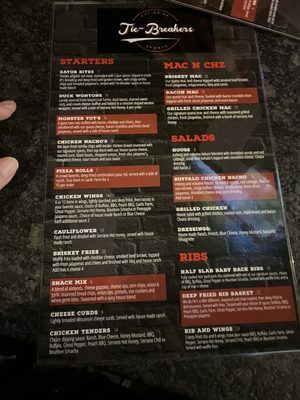 Menu photo 2 Tie Breakers Indianapolis, IN