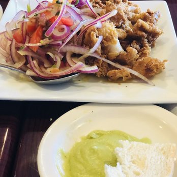 Inka Mama's - Calamari bread with the yummy green sauce. - Peruvian Near Me - Foothill Ranch, California Inka Mama's - Calamari bread with the yummy green sauce. - Peruvian Near Me - Foothill Ranch, California