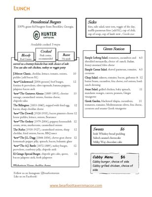 Menu photo 6 Bearfoot Tavern Macon, GA