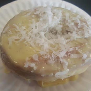Duck Donuts - Lemon icing fresh coconut. Absolutely yummy. - Donuts Near Me - Williamsburg, Virginia Duck Donuts - Lemon icing fresh coconut. Absolutely yummy. - Donuts Near Me - Williamsburg, Virginia