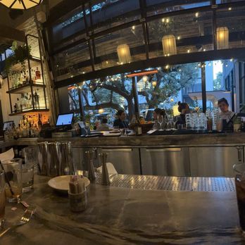 Aba - Indoor bar looking out towards patio area - Mediterranean Near Me - Austin, Texas