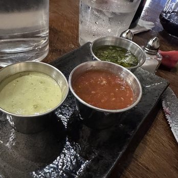 Tiffany's On Broadway - Salsas with the steak. - Breakfast & Brunch Near Me - Chicago, Illinois Tiffany's On Broadway - Salsas with the steak. - Breakfast & Brunch Near Me - Chicago, Illinois