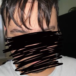 The bangs were not cut evenly they are cut at an angle and does not blend to the top of the hair