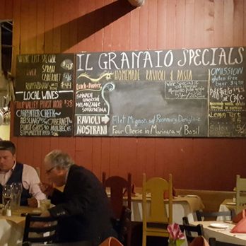 IL Granaio - Daily specials are on this huge blackboard. - Italian Near Me - Mount Vernon, Washington