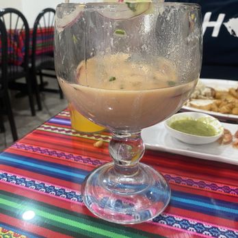 Sabor a Peru - Leche de tigre sin pescado y y 2 camarones con canchita - Peruvian Near Me - Covina, California Sabor a Peru - Leche de tigre sin pescado y y 2 camarones con canchita - Peruvian Near Me - Covina, California