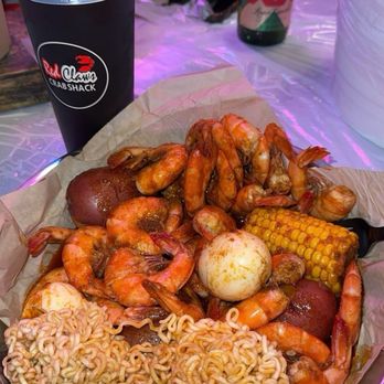 Red Claws Crab Shack - Shrimp, potatoes, corn, eggs, and noodles. - Seafood Near Me - Fort Worth, Texas