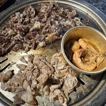 Seoul BBQ - Beef brisket, thin sliced pork belly, and Cajun shrimp - Korean Near Me - Diamond Bar, California Seoul BBQ - Beef brisket, thin sliced pork belly, and Cajun shrimp - Korean Near Me - Diamond Bar, California