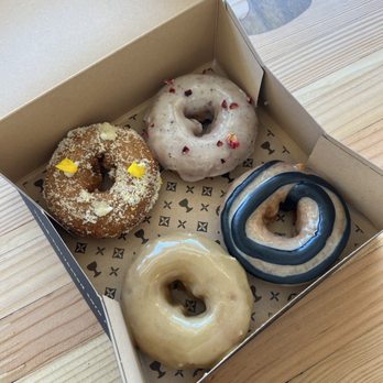 Holey Grail Donuts - Original sin, Truffle honey, Hail Mary, and Hot Single - Donuts Near Me - Long Beach, California Holey Grail Donuts - Original sin, Truffle honey, Hail Mary, and Hot Single - Donuts Near Me - Long Beach, California
