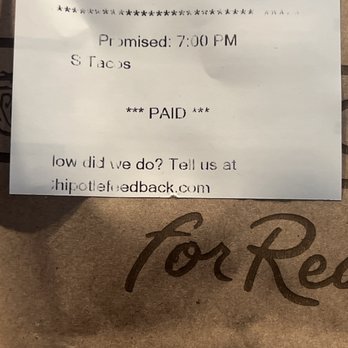 Chipotle Mexican Grill - Triple Taco order - Mexican Near Me - Belton, Missouri