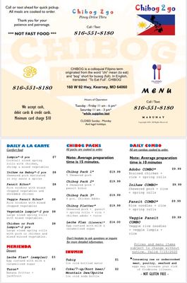 Menu photo 1 Chibog 2 Go Kearney, MO