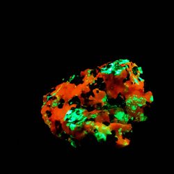 Alia Night - Willemite from Franklin NJ under short wave UV