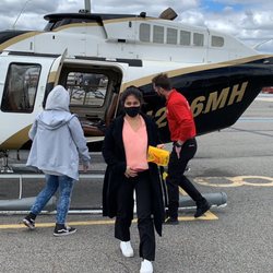 New York Helicopter Tours - Disembarking from a really nice 20mins helicopter tour of NYC and surrounding NJ cities.