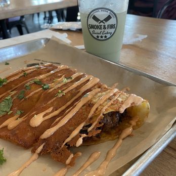 Smoke & Fire Social Eatery - Brisket Quesadilla - Comfort Food Near Me - Paramount, California Smoke & Fire Social Eatery - Brisket Quesadilla - Comfort Food Near Me - Paramount, California