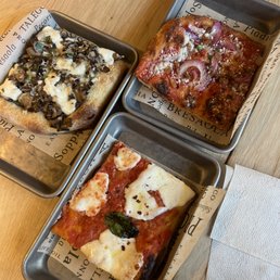 mushroom, amatriciana, and margherita mushroom, amatriciana, and margherita