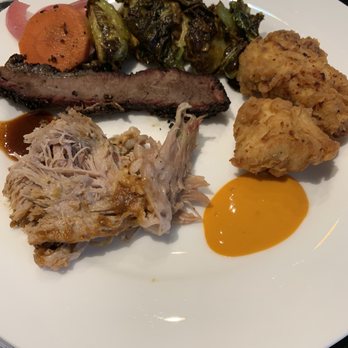 Bub City - A little of everything from the Pitmaster Combo Plate and chicken General Joe's Buffalo Bites - Barbeque Near Me - Chicago, Illinois