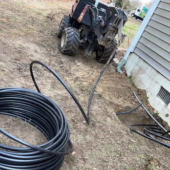 Hydra Irrigation - Setting up for the installation of a 9 zone sprinkler system. Ready to pull the pipe through the ground. - Irrigation Near Me - Virginia Beach, Virginia Hydra Irrigation - Setting up for the installation of a 9 zone sprinkler system. Ready to pull the pipe through the ground. - Irrigation Near Me - Virginia Beach, Virginia