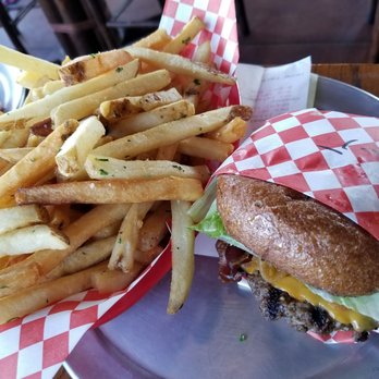 Burger Me! - Cowboy burger and basket of fries - Burgers Near Me - Reno, Nevada Burger Me! - Cowboy burger and basket of fries - Burgers Near Me - Reno, Nevada