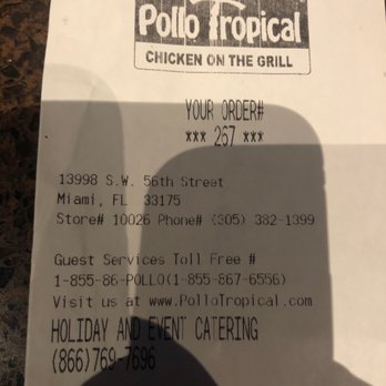 Pollo Tropical - Store and guest relations both cared as much to give great service - Latin American Near Me - Miami, Florida Pollo Tropical - Store and guest relations both cared as much to give great service - Latin American Near Me - Miami, Florida