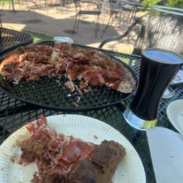 Meatlovers pizza at Gold Dust Pizza in Sutter Creek Meatlovers pizza at Gold Dust Pizza in Sutter Creek