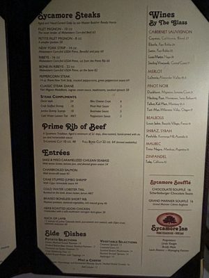Menu photo 2 Sycamore Inn Rancho Cucamonga, CA