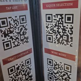 QR bar menu QR bar menu