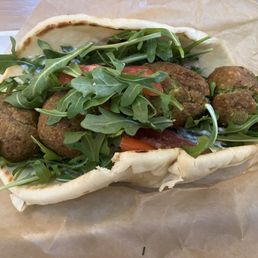 Falafel gyro. Delicious! Falafel gyro. Delicious!