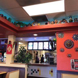 the interior of a mexican restaurant