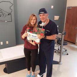 Seconds after surgery with Dr. Cornell