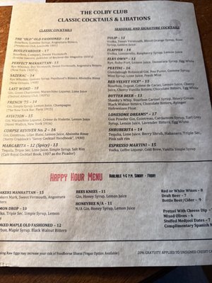 Menu photo 2 The Colby Club Everett, WA Menu photo 2 The Colby Club Everett, WA