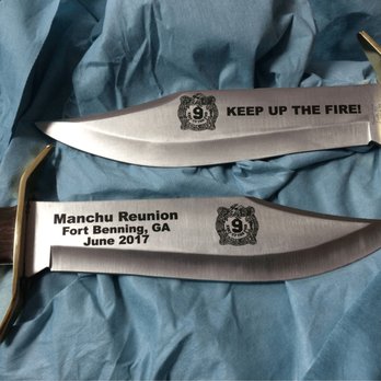 Bowman's Enterprises - Knife laser engraved with custom artwork - Engraving Near Me - Huntsville, Alabama Bowman's Enterprises - Knife laser engraved with custom artwork - Engraving Near Me - Huntsville, Alabama