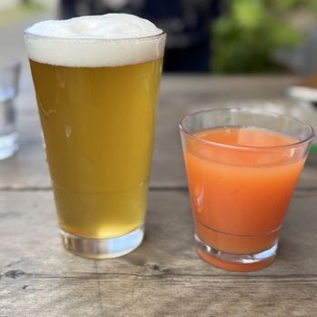 Serious Pie Ballard - Stoup Hefeweizen & grapefruit juice   @dangit.all - Pizza Near Me - Seattle, Washington