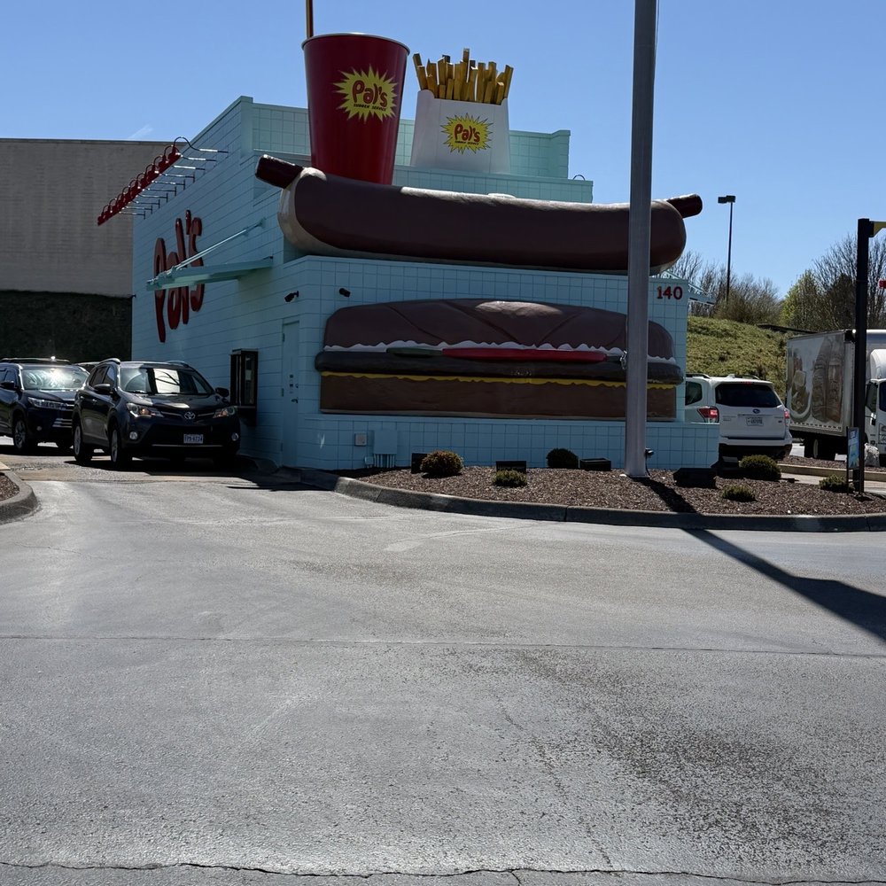 Pal's - Exterior, love the dog on the roof - Fast Food Near Me - Bristol, Virginia Pal's - Exterior, love the dog on the roof - Fast Food Near Me - Bristol, Virginia