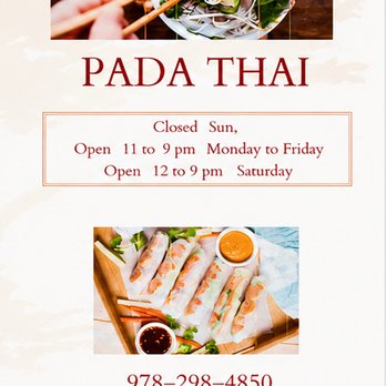 Pada Thai - digitized the paper menu, 1 of 6 - Thai Near Me - Fitchburg, Massachusetts Pada Thai - digitized the paper menu, 1 of 6 - Thai Near Me - Fitchburg, Massachusetts