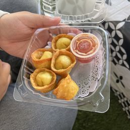 Crab Rangoon ( crab puffs )