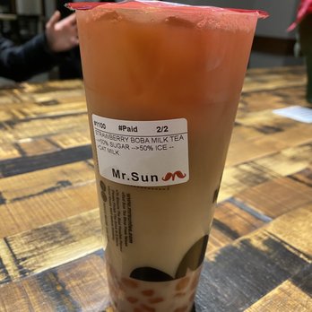 Mr Sun Tea - Strawberry Boba Milk Tea - Bubble Tea Near Me - Mountain View, California Mr Sun Tea - Strawberry Boba Milk Tea - Bubble Tea Near Me - Mountain View, California