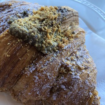 Beaucoup Bakery & Cafe - Blueberry jasmine croissant! GOLD flakes! - Bakeries Near Me - Vancouver, British Columbia