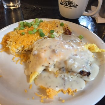 Joe Momma's - Half order country Bennie with potato casserole hash browns. - Breakfast & Brunch Near Me - Meridian, Idaho Joe Momma's - Half order country Bennie with potato casserole hash browns. - Breakfast & Brunch Near Me - Meridian, Idaho